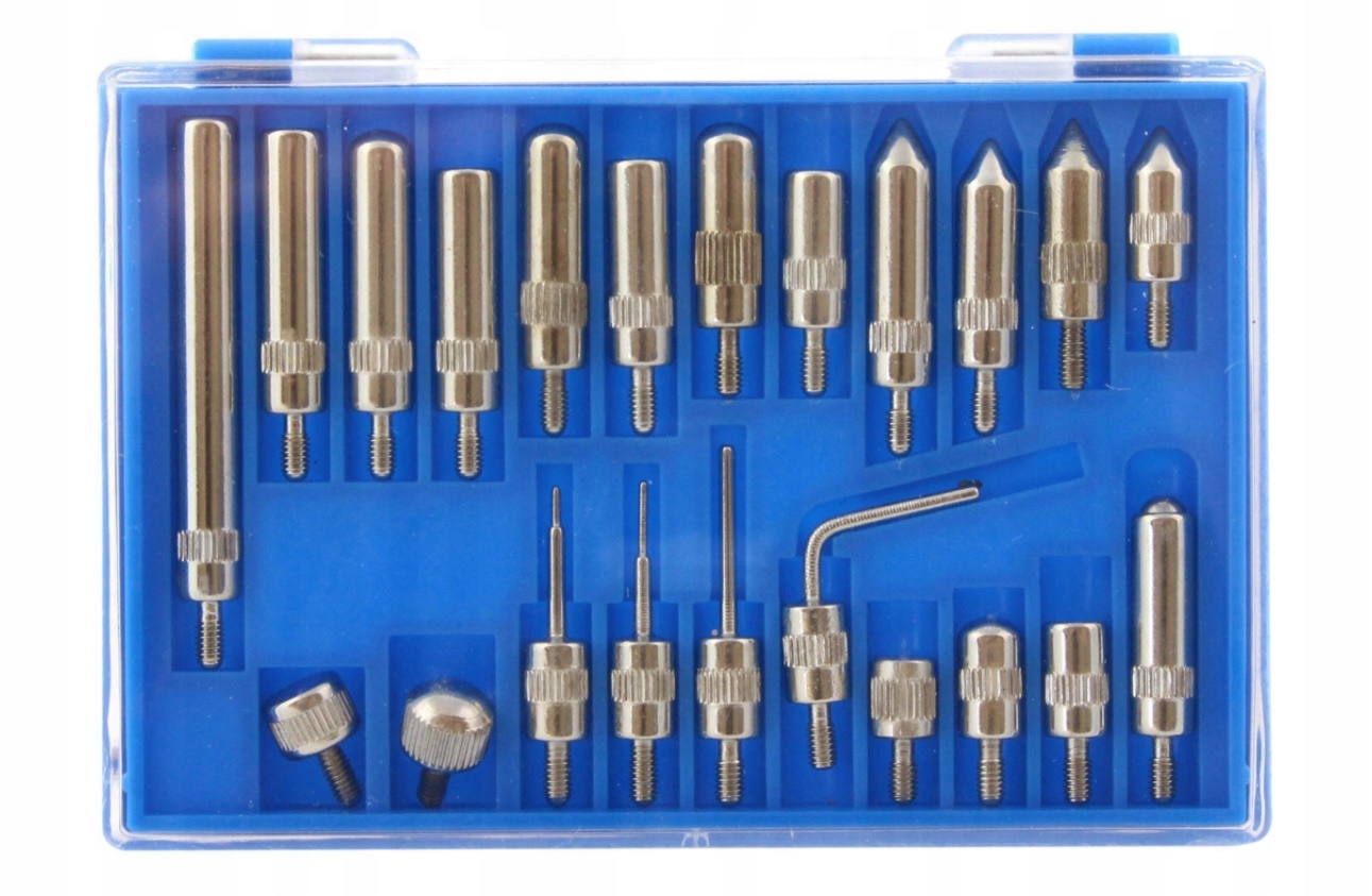 KOŃCÓWKI PRZEDŁUŻKI CZUJNIKA ZEGAROWEGO 22 SZTUKI WALIZKA S11600 9-43mm