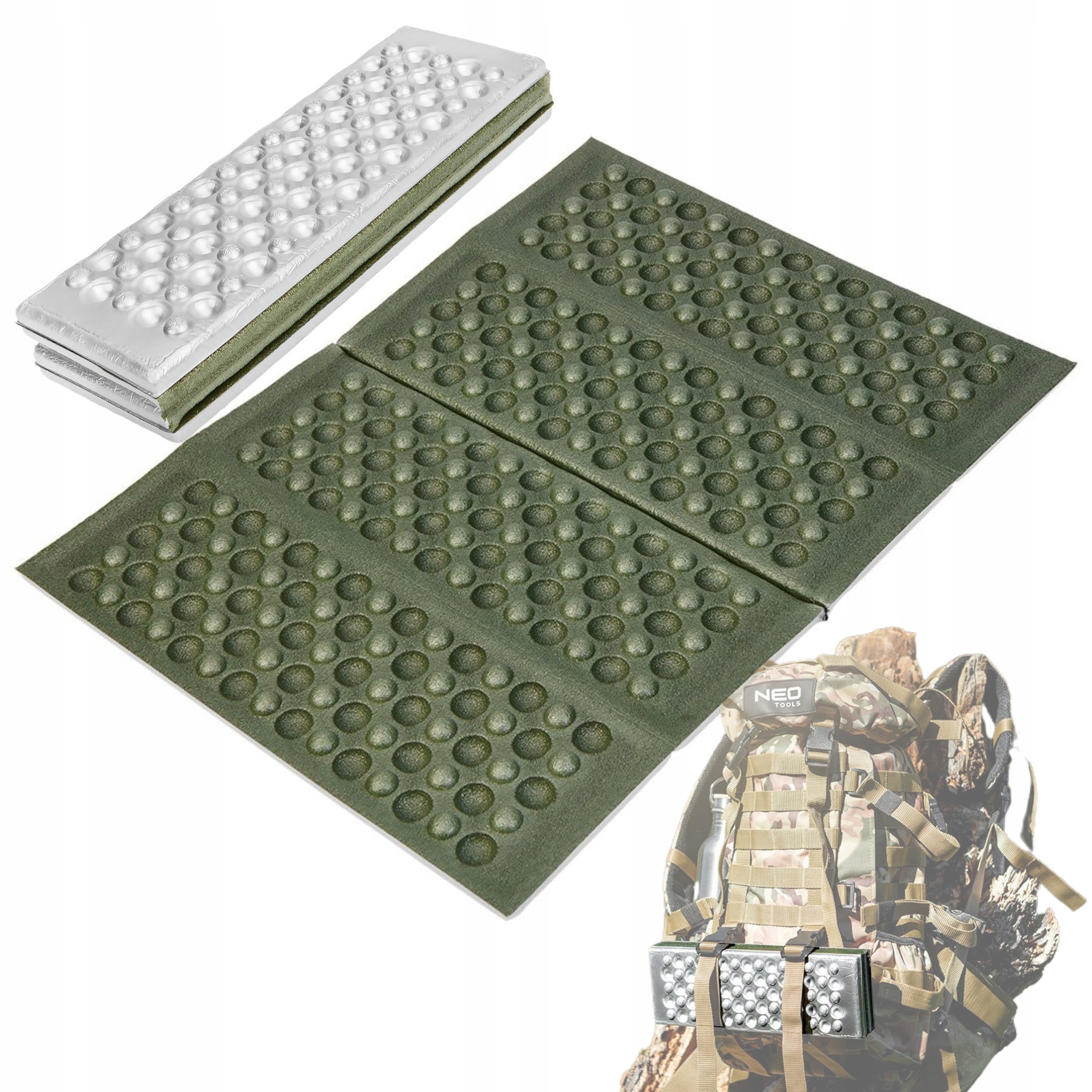 NEO TOOLS MATA SKŁADANA DO SIEDZENIA 30x40cm WATERPROOF SURVIVAL 63-160