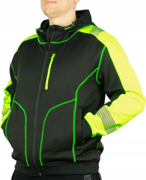 BLUZA ROBOCZA DZIANA OSTRZEGAWCZA Z KAPTUREM ODBLASKOWA CLASSWORK B/Y R.3XL