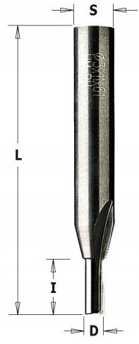 CMT FREZ TRZPIENIOWY PROSTY Z OSTRZEM WIERCĄCYM 174 ŚR TRZP 8mm 4x10x55 mm