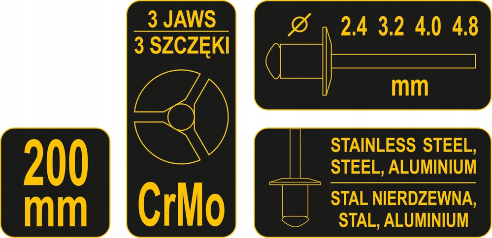 NITOWNICA RĘCZNA 2,4-4,8MM 4 KOŃCÓWKI 3 SZCZĘKI
