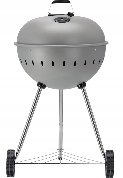 GRILL OGRODOWY WĘGLOWY OKRĄGŁY Z POKRYWĄ RUSZT XXL KÓŁKA POKRYWA 54CM 20301