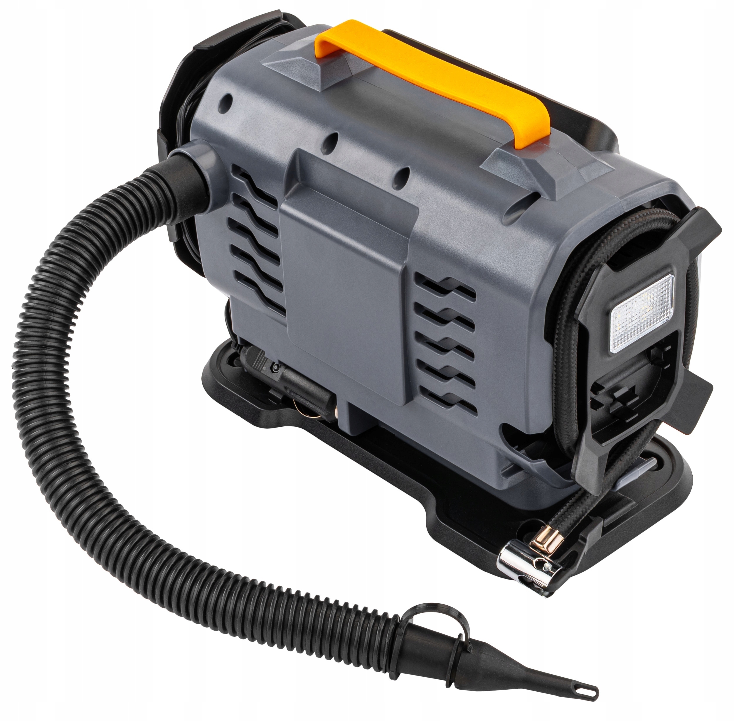 KOMPRESOR SAMOCHODOWY 12 V 230 V POMPKA 10 BAR DO OPON AUTA ROWERU MATERACY