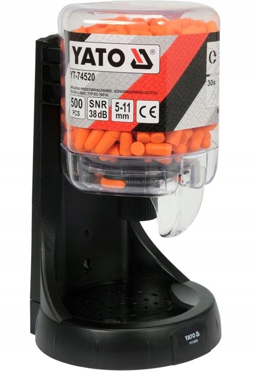 YATO DOZOWNIK Z ZATYCZKAMI DO USZU STOPERAMI STOPERY 500SZT 250PAR YT-74520