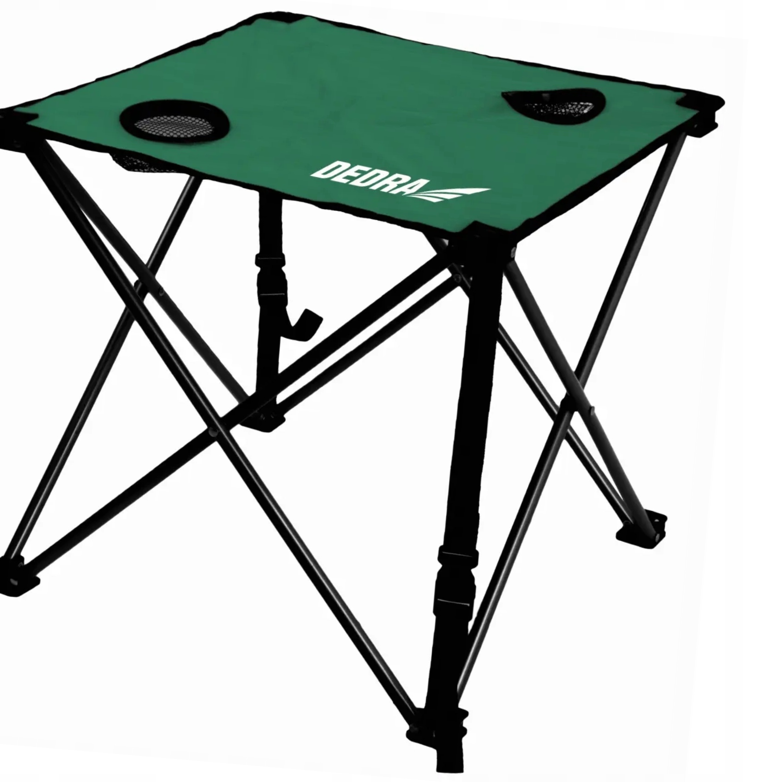 DEDRA STOLIK CAMPINGOWY SKŁADANY 48x48x42cm UDŻWIG 10KG KIESZONKI NA NAPOJE