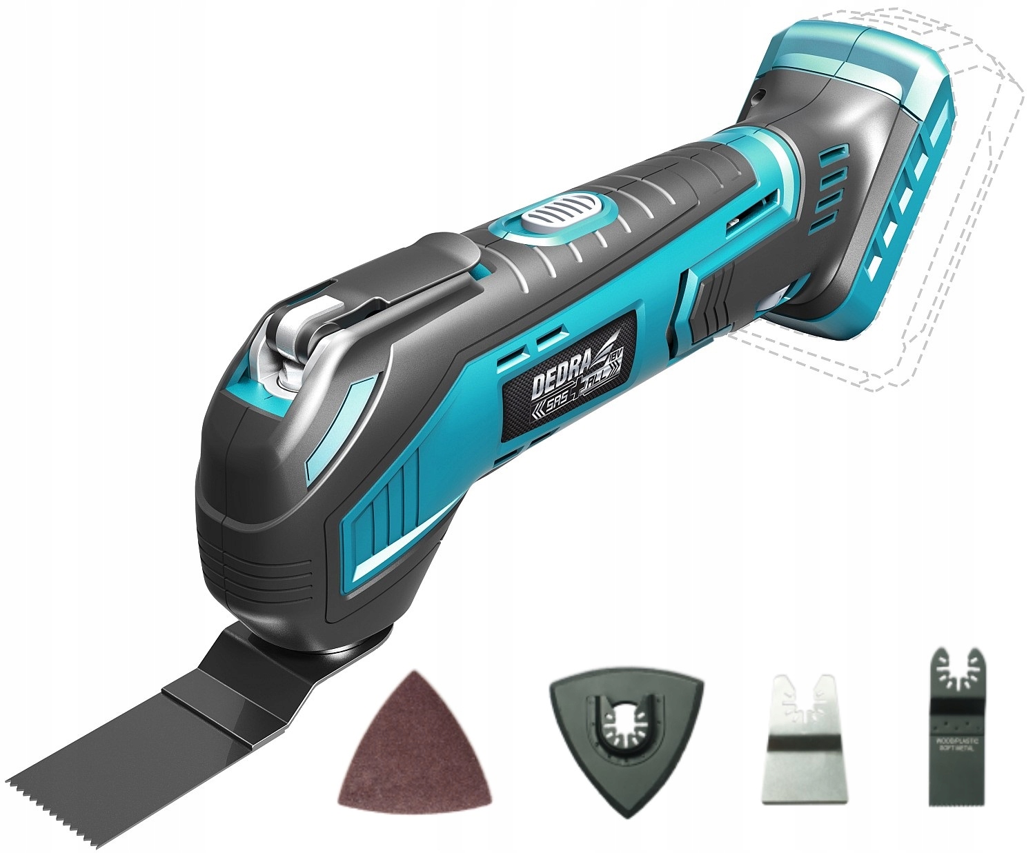 DEDRA URZĄDZENIE WIELOFUNKCYJNE SZLIFIERKA18V MultiTool DED7059 REGULACJA