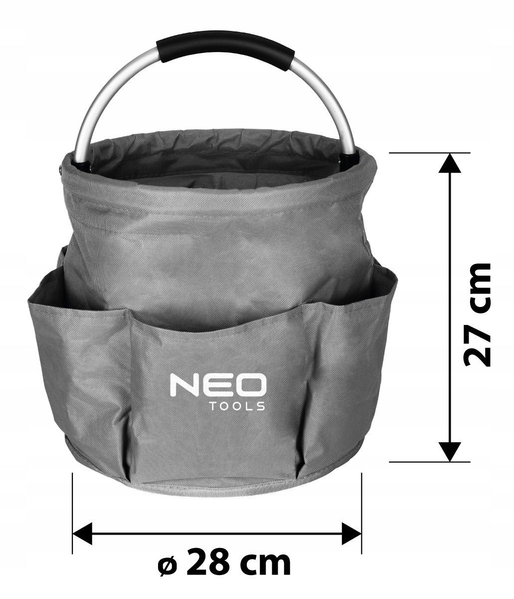 NEO TORBA OGRODOWA DO 15kg 6 KIECZENI ORGANIZER NARZĘDZI OGRODOWYCH 15-963