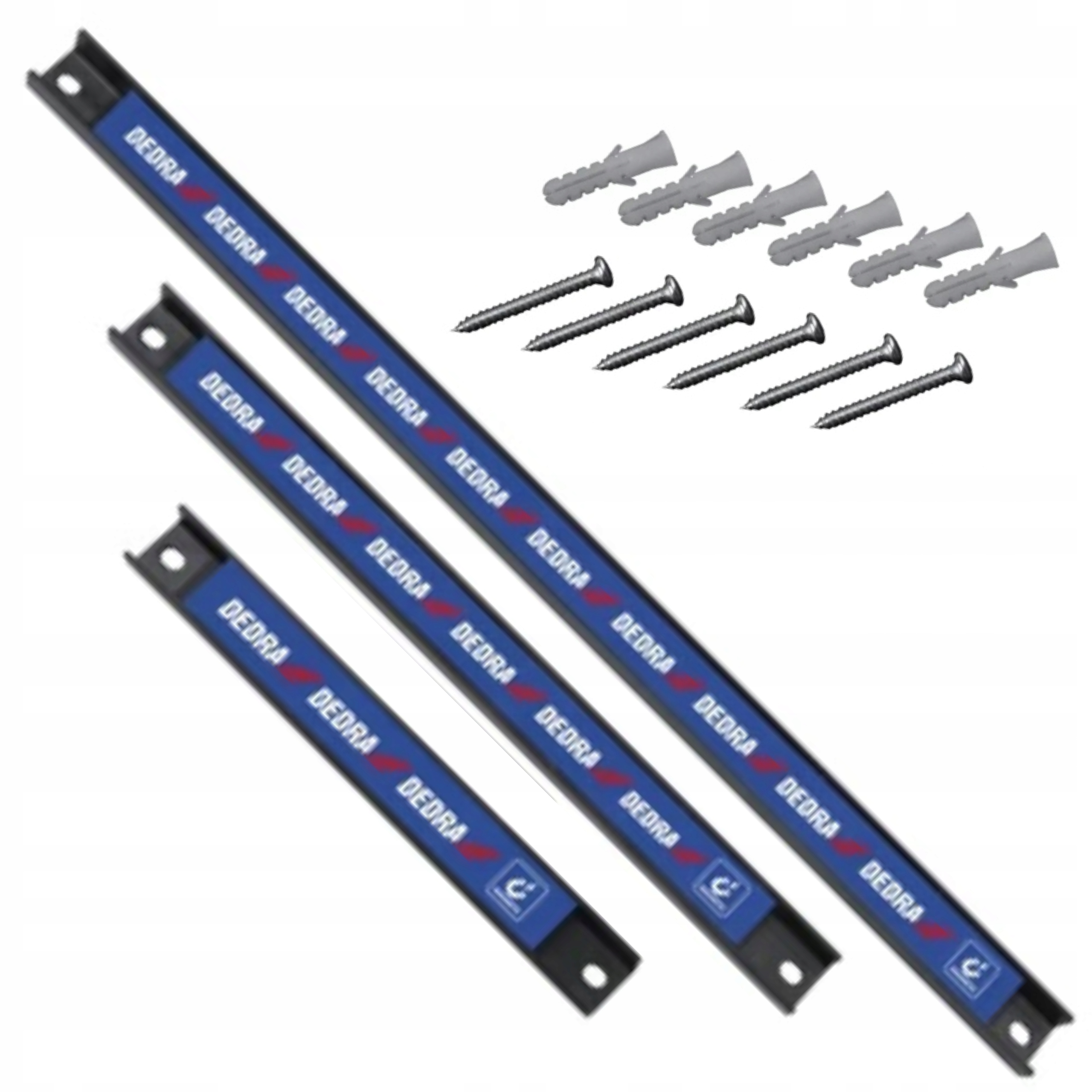 DEDRA ZESTAW 3 SZT LISTWA MAGNETYCZNA NA NARZĘDZIA 20cm 30cm 45cn N11301