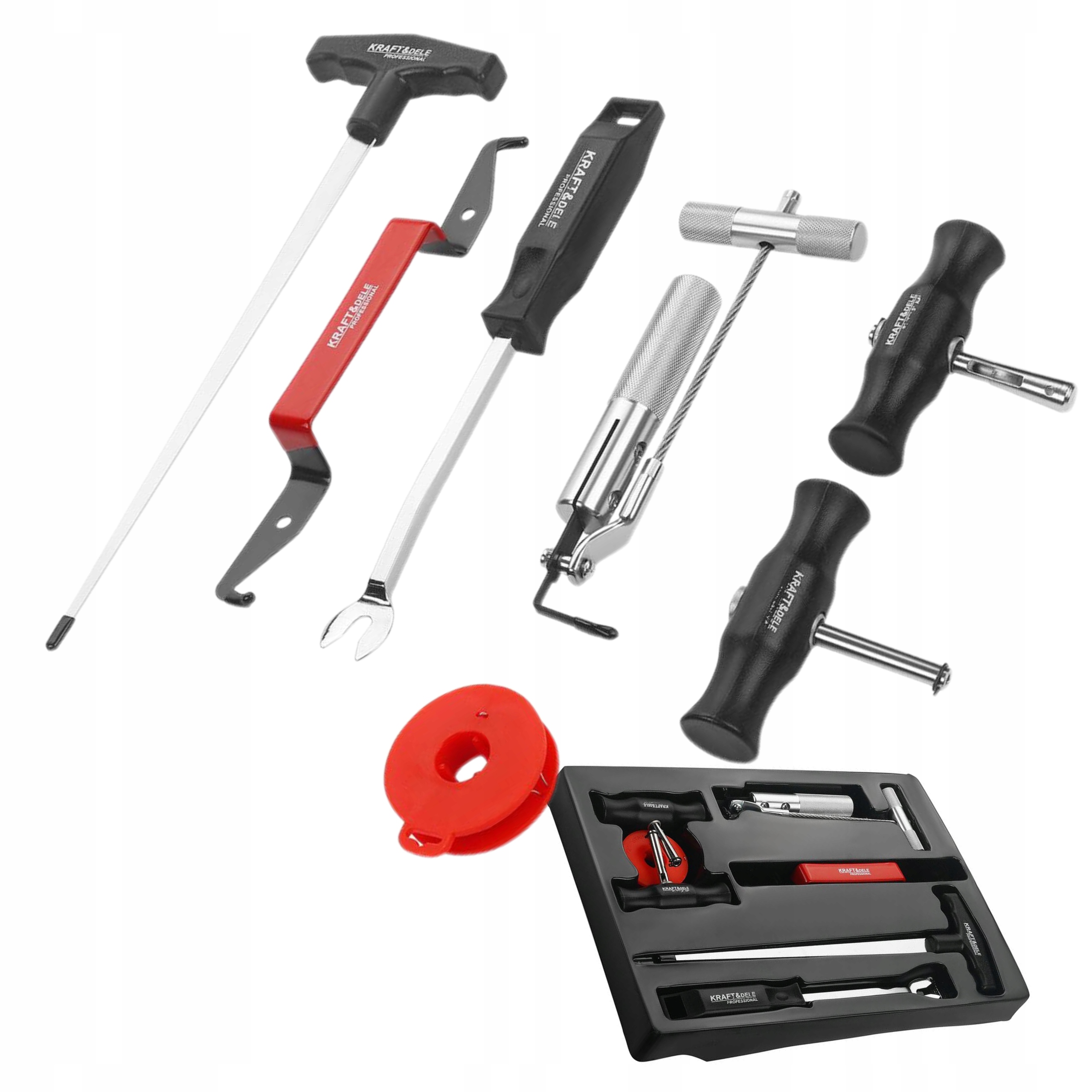 ZESTAW DO WYCINANIA SZYB - PLASTIKOWE ETUI 7 ELEMENTÓW KRAFT&DELE KD11879