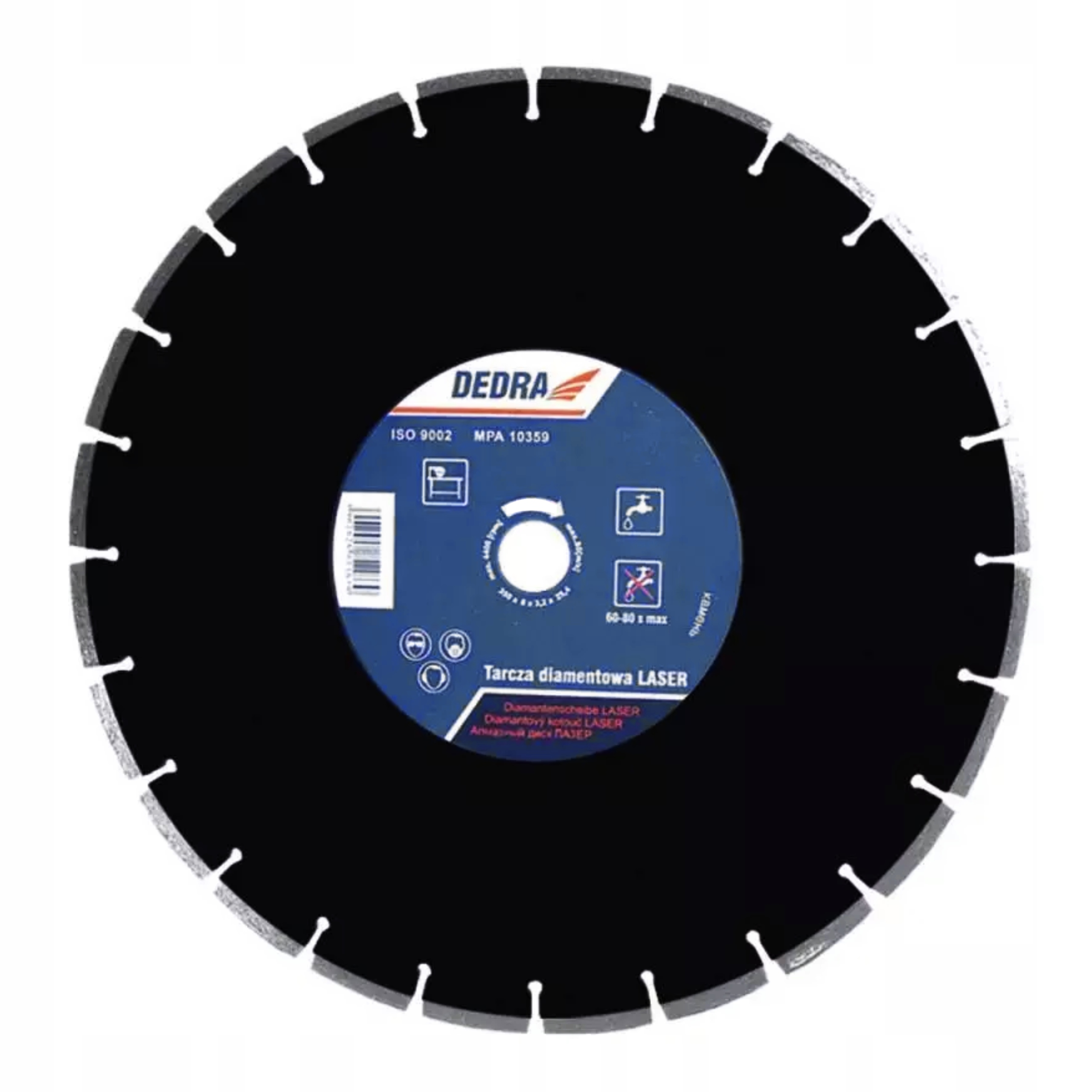 DEDRA TARCZA DIAMENT LASER DO ASFALTU SUCHO MOKRO 300MMX25,4MM DEDRA H1182