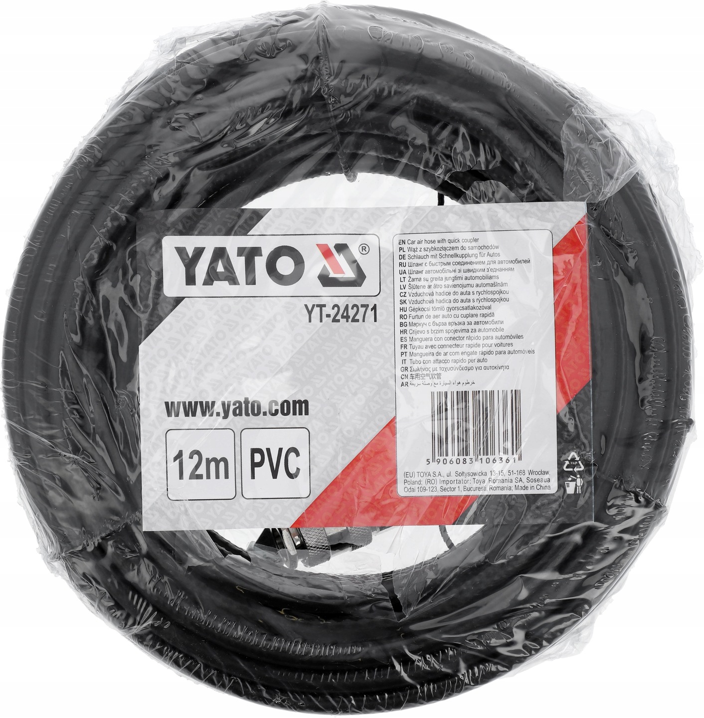 YATO WĄŻ PNEUMATYCZNY 12M SAMOCHODY CIĘŻAROWE DO PRZEDMUCHIWANIA YT-24271