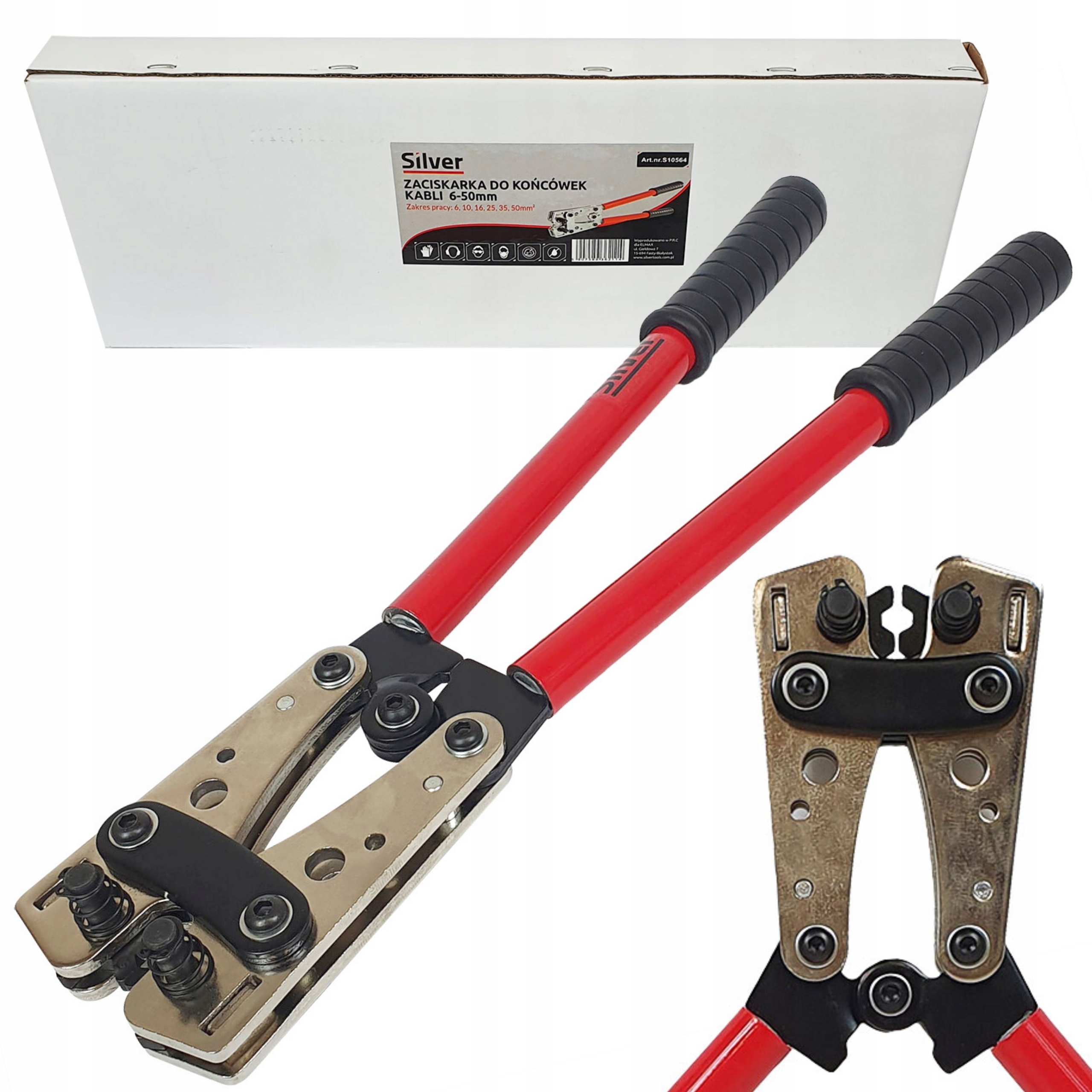 ZACISKARKA PRASKA DO KOŃCÓWEK KABLI TULEJEK PRZEWODÓW KONEKTORÓW 6-50 MM