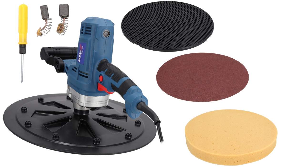 DEDRA SZLIFIERKA DO STYROPIANU ELEWACJI ZACIERACZKA TYNKÓW PŁYT 750W D7769