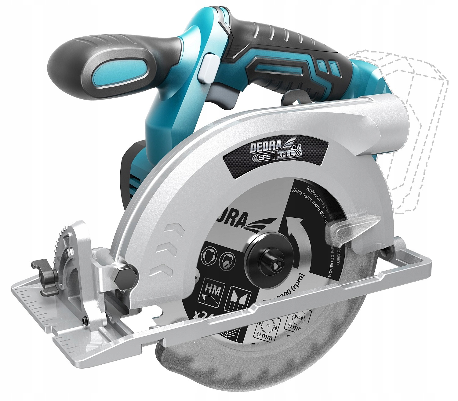 PIŁA PILARKA TARCZOWA Akumulatorowa 18V DEDRA +2Ah
