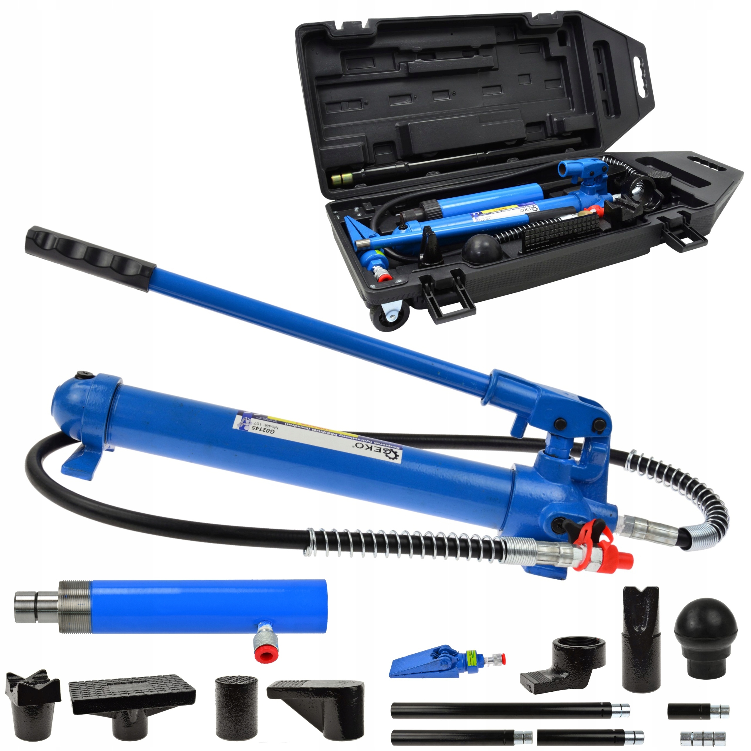 GEKO ROZPIERAKI BLACHARSKIE ROZPIERAK HYDRAULICZNY 10T 130MM WALIZKA G02145