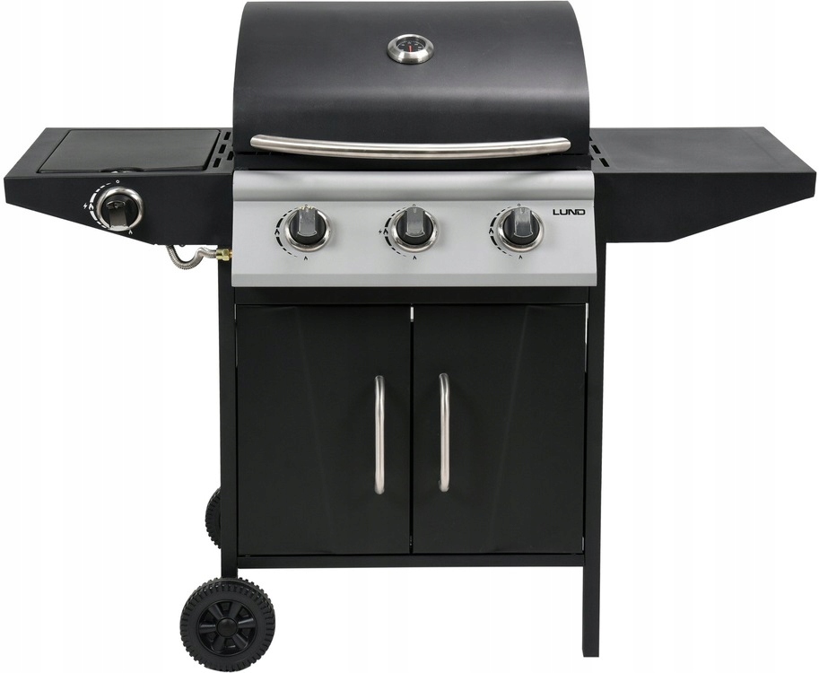 LUND GRILL GAZOWY OGRODOWY Z POKRYWĄ 12,8 kW 4 PALNIKI 2 PÓŁKI SZAFKA 99642