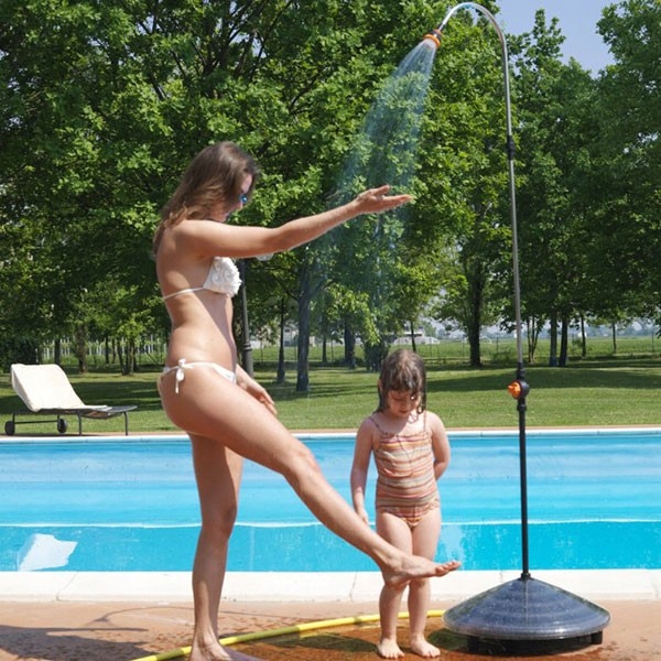 PRYSZNIC TURYSTYCZNY NATRYSK OGRODOWY SOLARNY ZIELONY PODGRZEWANY REGULACJA