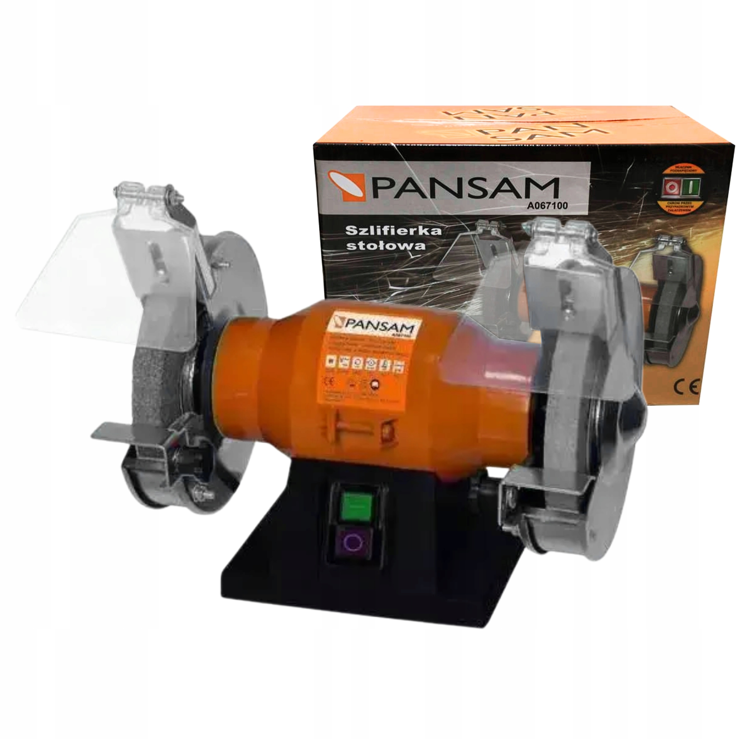 PANSAM SZLIFIERKA STOŁOWA DWUTARCZOWA A067100 150W 125x16mm PRACA NA SUCHO