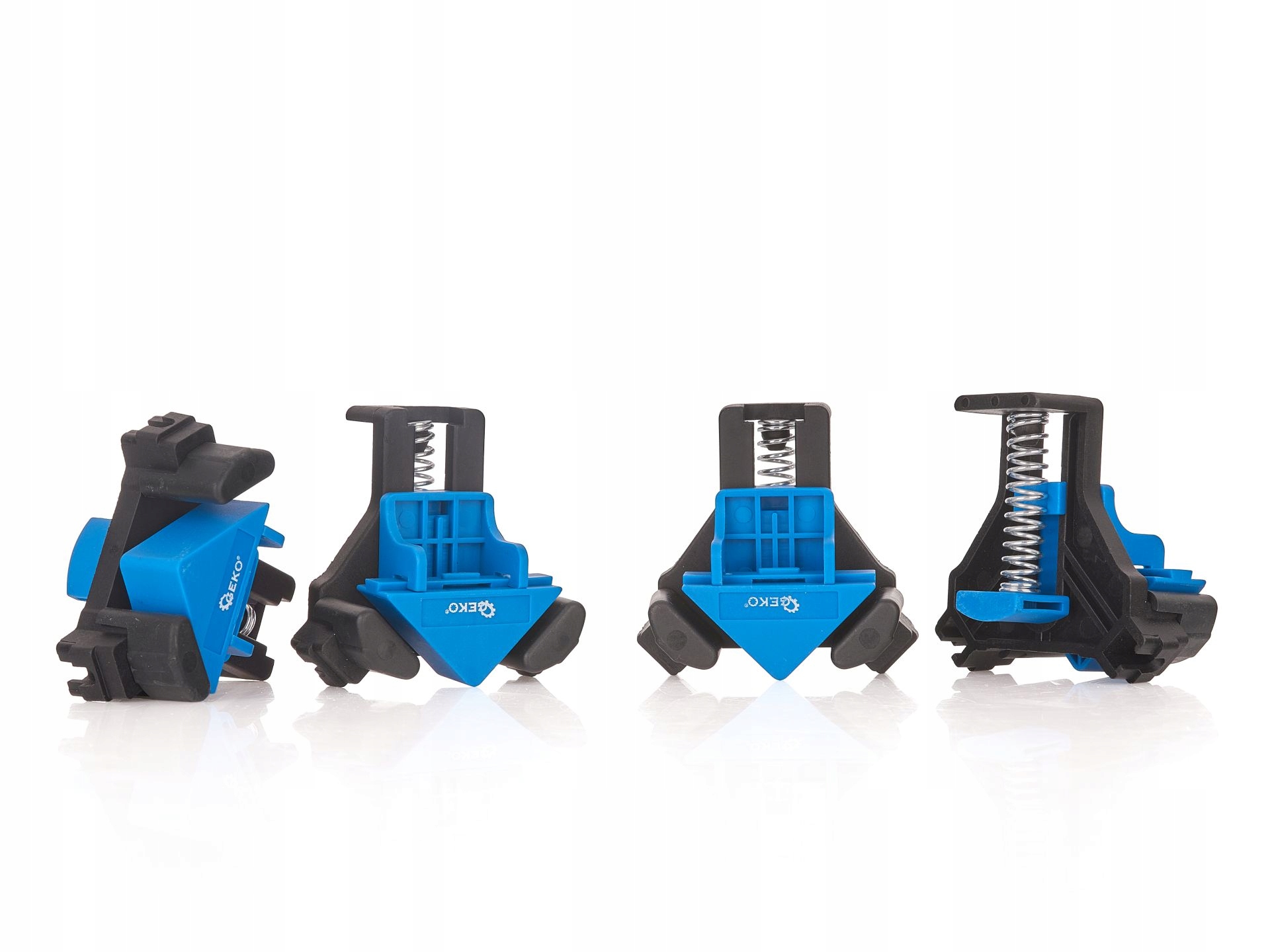 GEKO ZESTAW ŚCISKÓW SPRĘŻYNOWYCH KĄTOWYCH NAROŻNY ZACISK 90° 4SZTUKI G29928