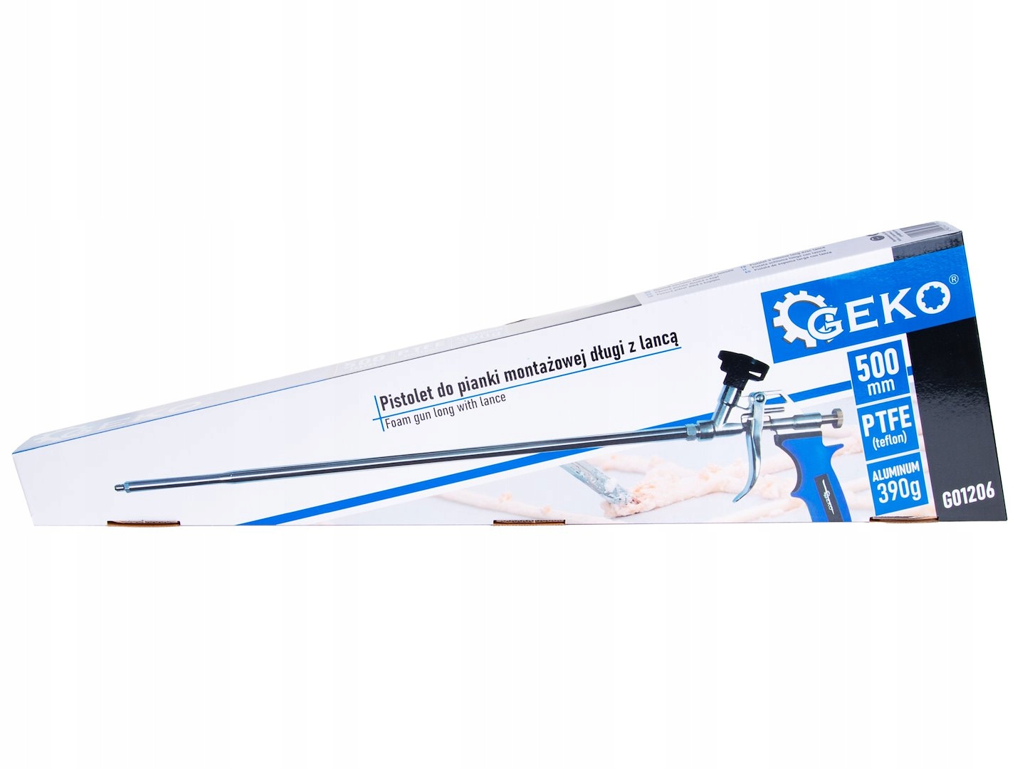 GEKO PISTOLET DO PIANKI MONTAŻOWEJ DŁUGI Z LANCĄ 50CM G01206