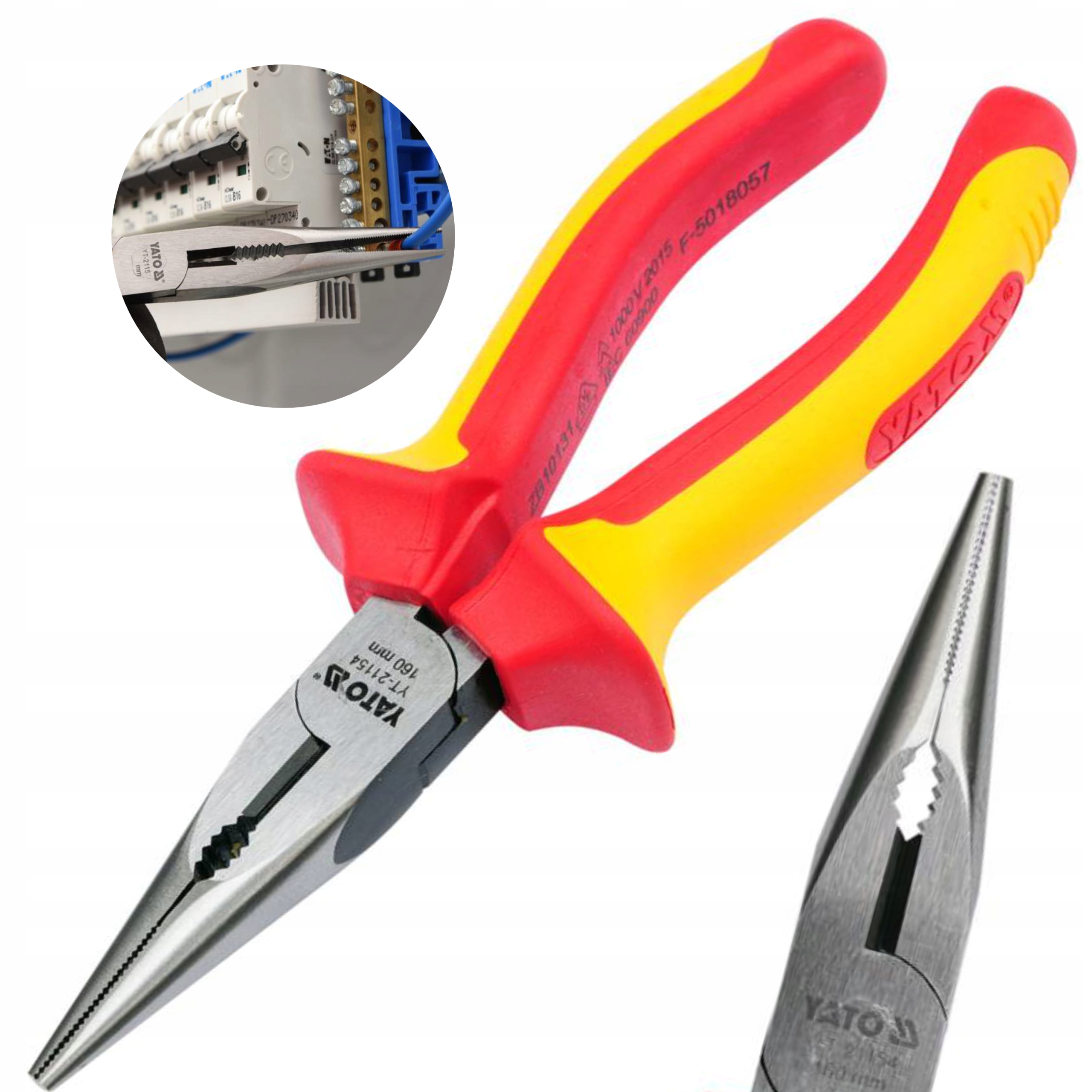 YATO SZCZYPCE KOMBINERKI WYDŁUŻONE PROSTE 160MM VDE ZE STALI CRV YT-21154