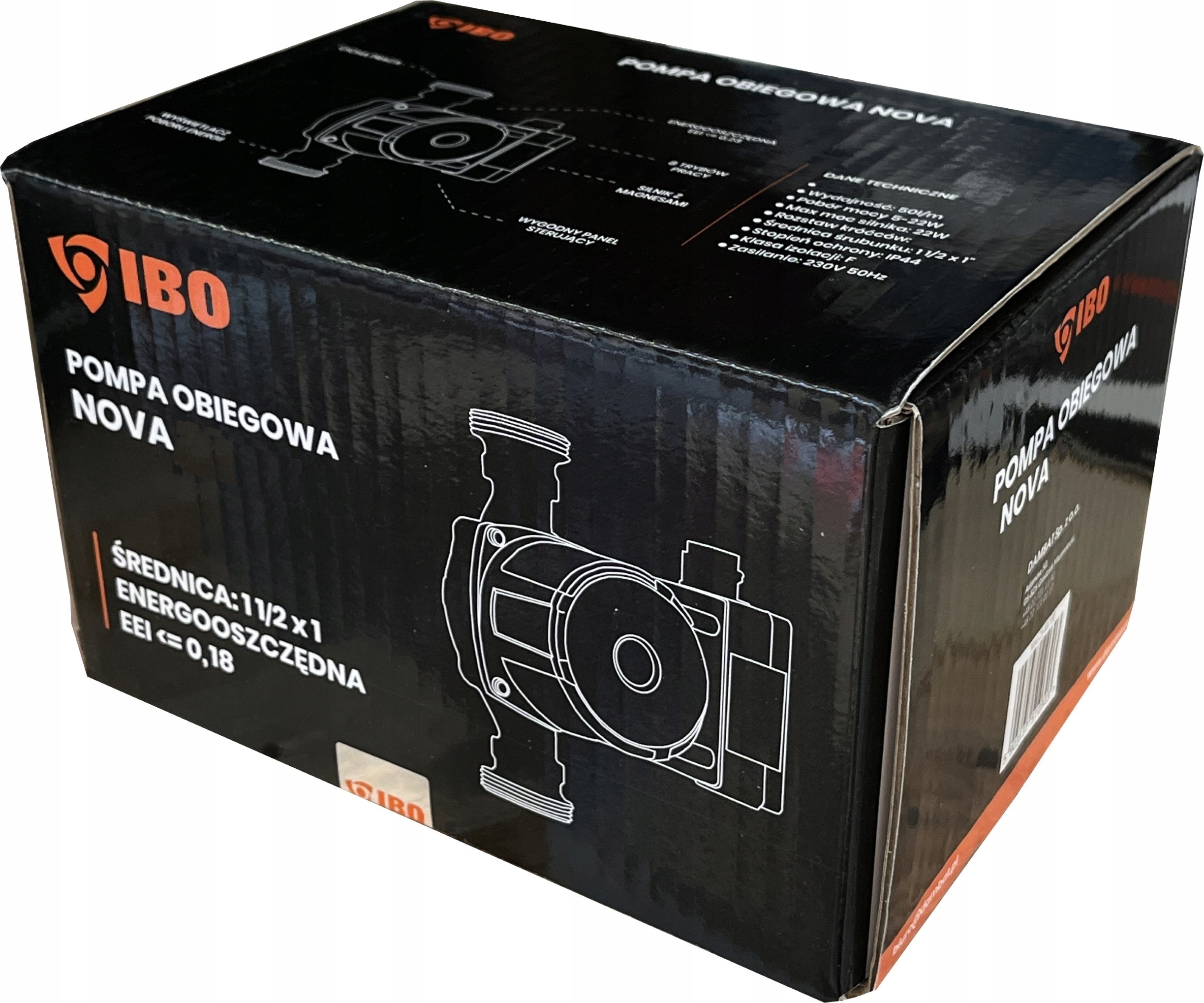 POMPA OBIEGOWA CYRKULACYJNA DO PIECA KOTŁA CO 25-60/180 ENERGOOSZCZĘDNA IBO