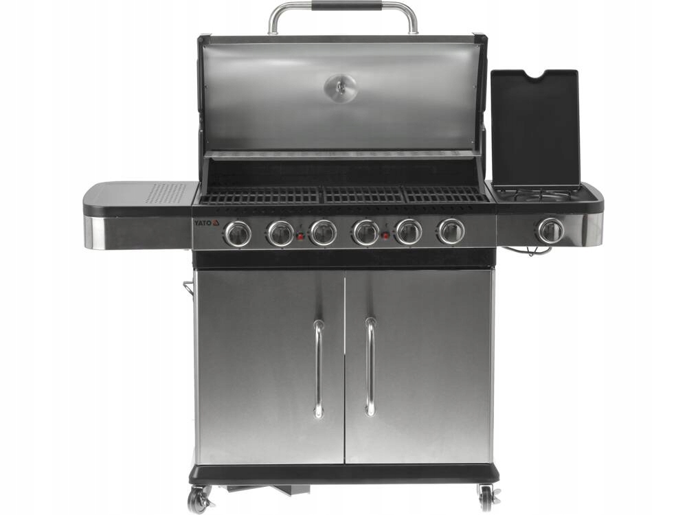 YATO GRILL GAZOWY OGRODOWY 6+1 STAL NIERDZEWNA 20,2kW ŻELIWNY RUSZT PALNIK