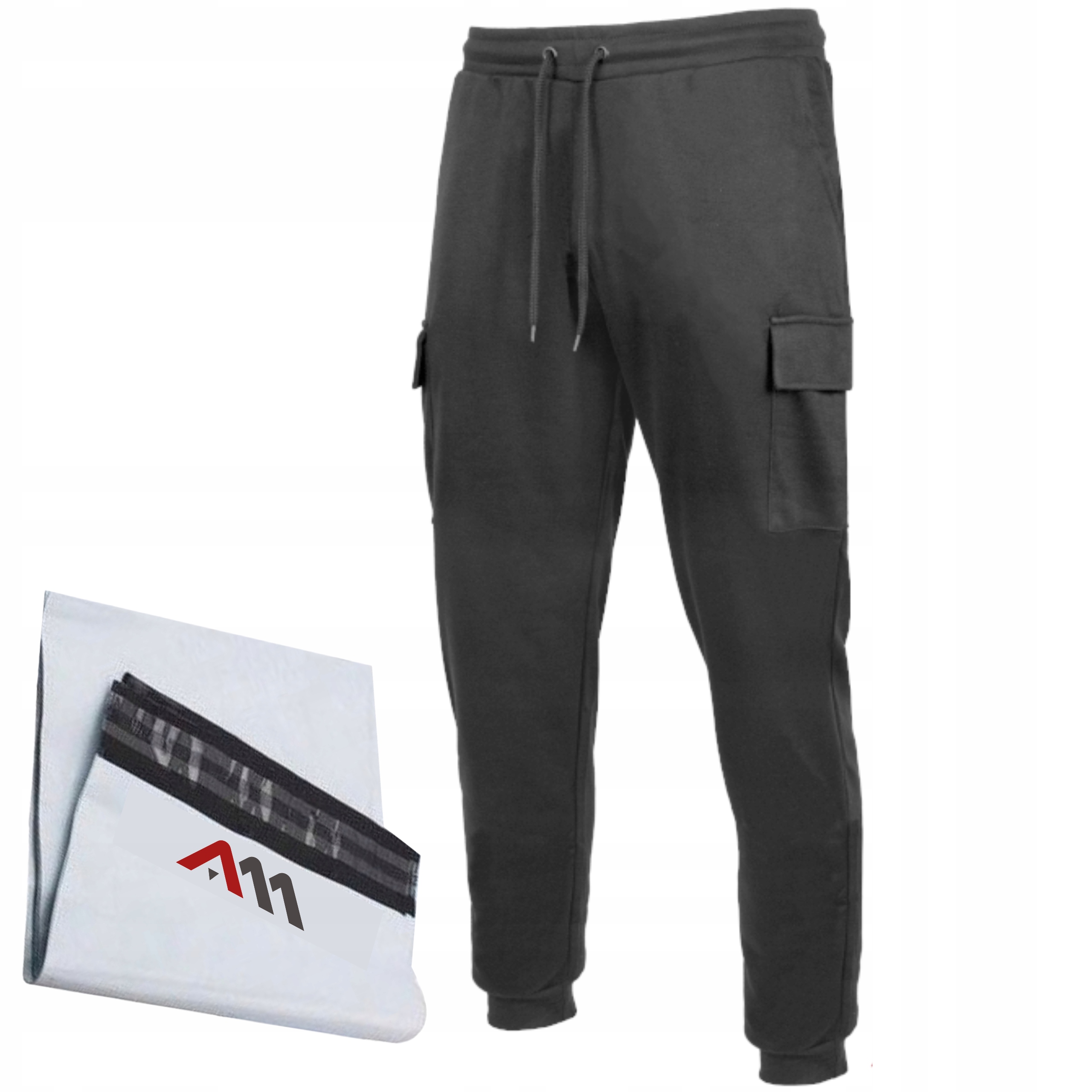 SPODNIE ROBOCZE CZARNE DRESOWE DRESY JOGGER ART.MAS HI-WORX BLACK r. XXL