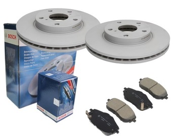 Диски тормозные колодки bosch перед toyota corolla e18 277mm фото №1