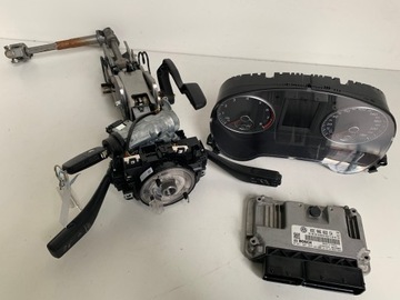 Vw jetta 5c 1.4 набор стартовый ключ компьютер двигателя замок зажигания приборы фото №1