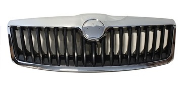 Решітка решітка радіатора решітка радіатора решітка skoda octavia ii 08- рестайлінг фото №1