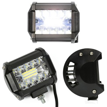 Led 60w галоген дальний свет лампа рабочая 12v 24v фото №1