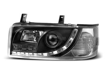 Фара лампы kpl day line light led тюнинг чёрные vw t4 transporter 90- фото №1