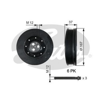 Gates колесо пасове вала колінчастий вал ford mondeo transit фото №1