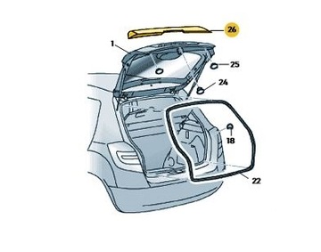 Спойлер накладка skoda fabia rs 2011-2015r фото №1