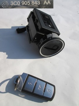 Vw passat b7 cc замок запалювання + ключ 3c0905843aa фото №1