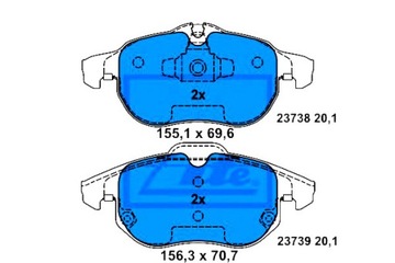 Ate тормозные колодки тормозные opel перед signum vectra 1,8- фото №1