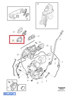 Левая заглушка ручка внешней volvo xc60 09- v60 s60 v40 оригинальный номер 39802284 фото №1