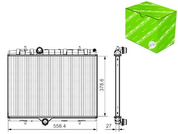 Радіаторів двигуна води ds ds 4 ds 5 citroen berlingo multispace c4 ii фото №1