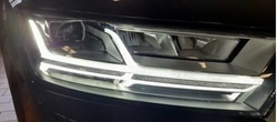 Оптоволокно правые лампы led дневные drl audi q7 4m 17-20 полный led фото №1