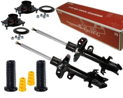 Kyb 2x амортизаторы + подушки + защитные накладки i отбойники honda cr-v iii iv перед фото №1