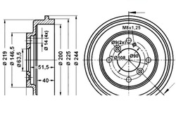Ate барабаны тормозные ford fiesta vi 08- a t e фото №1