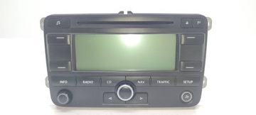 Радіо cd навігація заводські vw passat b6 golf v 1k0035191e фото №1