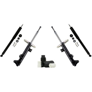 Амортизаторы перед + зад + отбойники mercedes clk a209 c w203 s203 clc cl203 фото №1