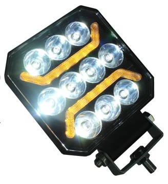 Лампа рабочая 10 led светодиодная 30w 12-24v 2w1 дальний фото №1