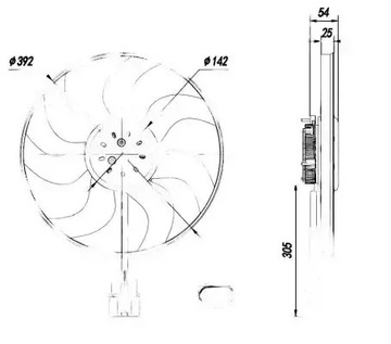 Вентилятор радиатор 250w з рама 47995 nrf seat фото №1