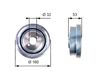 Колесо пасове вала gates 504076697 504012367 фото №1