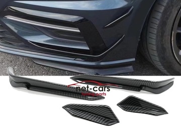 Спойлер накладка бампер golf 7.5 17- карбон r lin фото №1