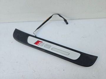 Планка накладка na порог пороговая подсвечиваемая audi s6 c7 4g правые зад фото №1