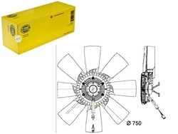 Вентилятор радиатор hella 1453967 2052003 1856995 фото №1